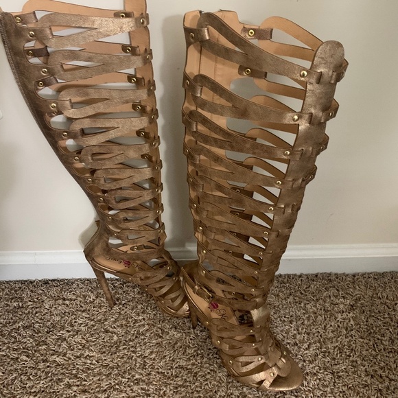 Bronze Gladiator style heels - Picture 1 of 4